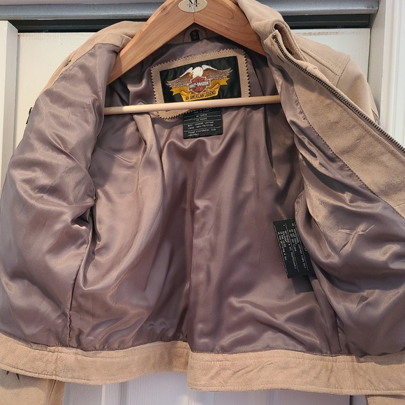 Harley-Davidson Tan Leather Jacket (Women's) Small - Picture 4 of 4